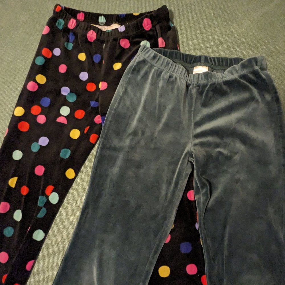 Hanna Andersson  Print Velour Flare Pant sz 10